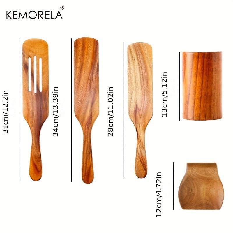 6pcs Non Stick Spatulas with Organizer Set for Easy Cleaning and Storage