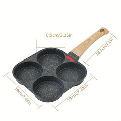 Durable 4 Cup Frying Pan 19cm Nonstick Pancake Skillet Sectional Egg Fry Pan