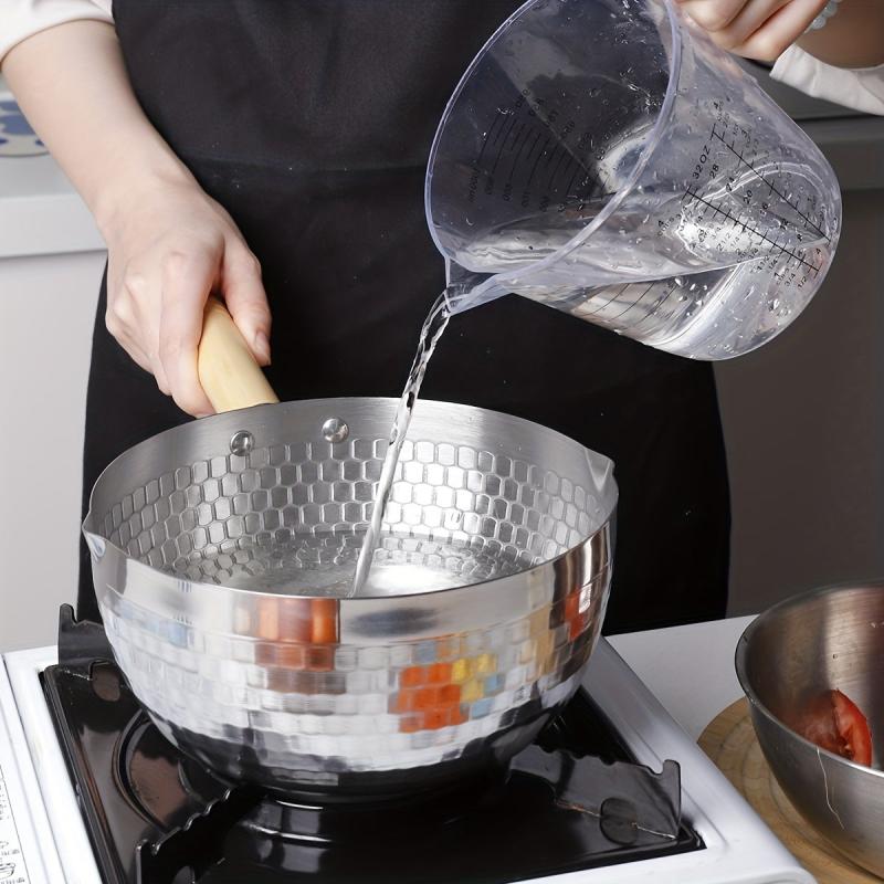 1pc Stainless Steel Saucepan With Lid 19 Saucier Kitchen Utensils
