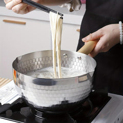 1pc Stainless Steel Saucepan With Lid 19 Saucier Kitchen Utensils