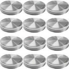 12pcs Stainless Steel Mason Jar Caps for Food Storage Kitchen Gadgets