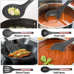 Silicone Kitchen Utensils Set, Heat Resistant, Dishwasher Safe