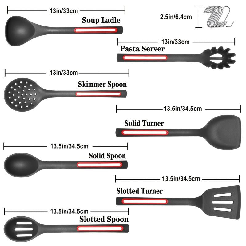 Silicone Kitchen Utensils Set, Heat Resistant, Dishwasher Safe