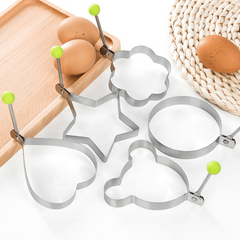 5pcs SS Fried Egg Pancake Shaper Omelette Mold Frying Egg Cooking Tools