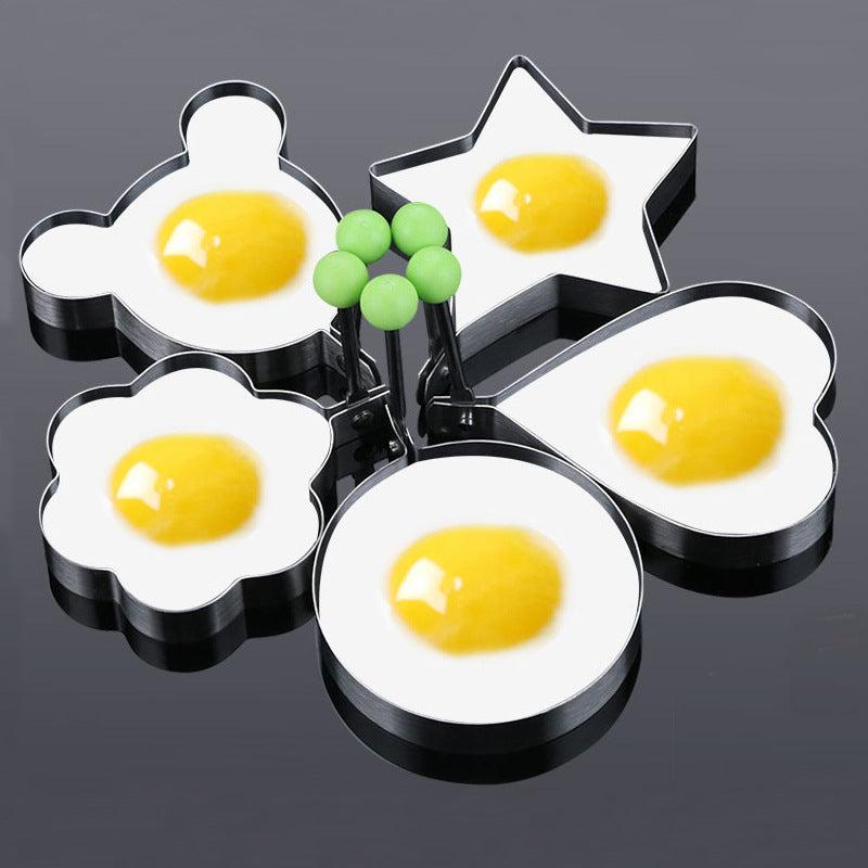 5pcs SS Fried Egg Pancake Shaper Omelette Mold Frying Egg Cooking Tools