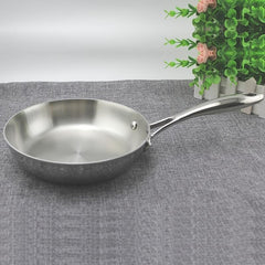 1pc Stainless Steel Frying Pan Tri Ply Fry Pan Kitchen Gadgets