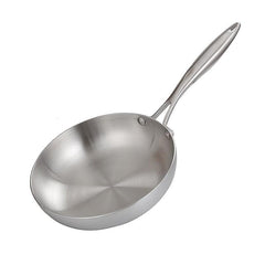 1pc Stainless Steel Frying Pan Tri Ply Fry Pan Kitchen Gadgets