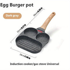 3-in-1 Skillet for Pancake Omelet Burger Making Cookware