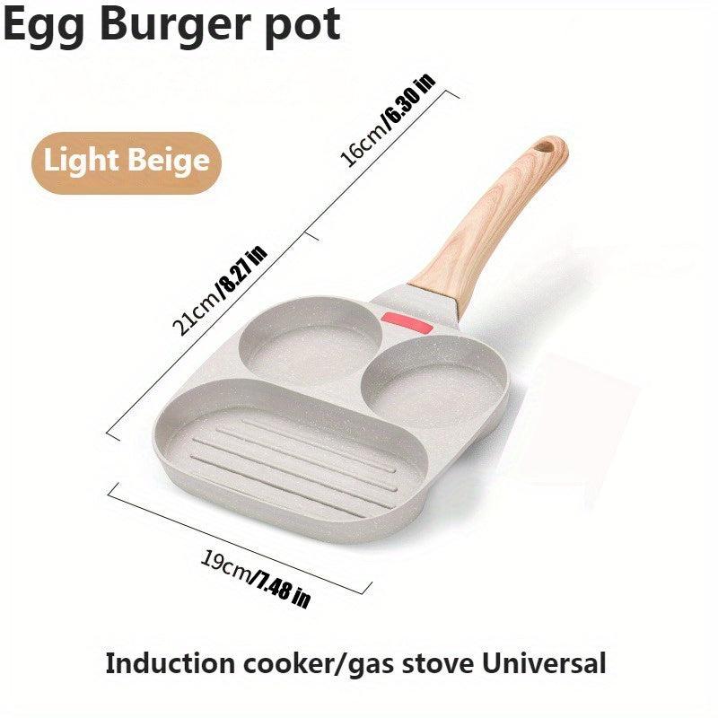 3-in-1 Skillet for Pancake Omelet Burger Making Cookware