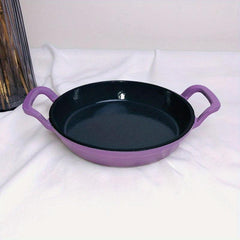 20 Enameled Cast Iron Skillet Pour Spouts Easy Grip Handle Frying Pan