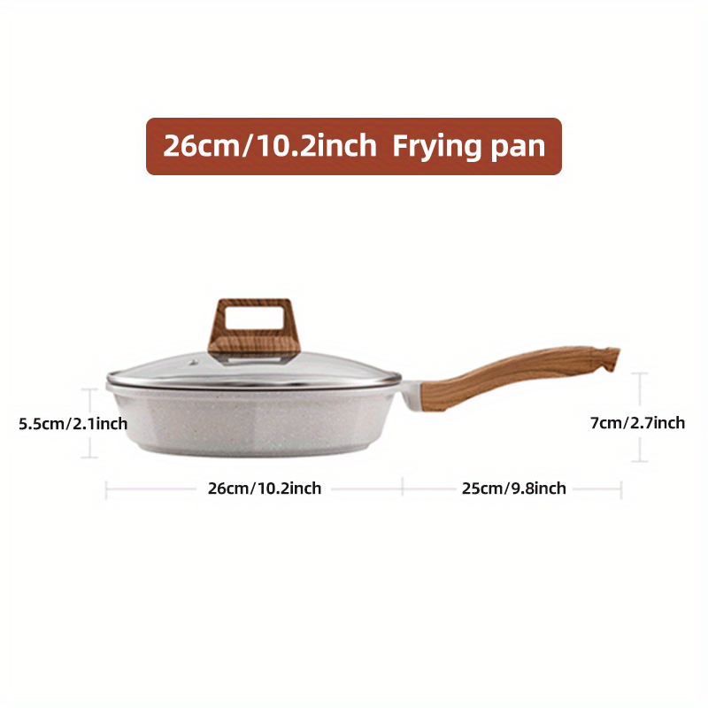 Nonstick Aluminum Frying Pan for Gas Stove Top & Induction Cooker