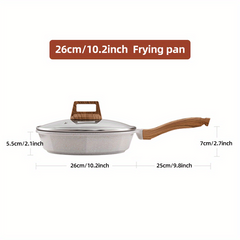 Nonstick Aluminum Frying Pan for Gas Stove Top & Induction Cooker