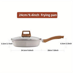 Nonstick Aluminum Frying Pan for Gas Stove Top & Induction Cooker