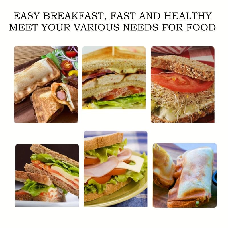 Nonstick Sandwich Maker and Grill Pan for Breakfast Roasting and Grilling