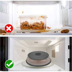 Collapsible Microwave Food Cover BPA TPR 26 67 Cm Round Grey