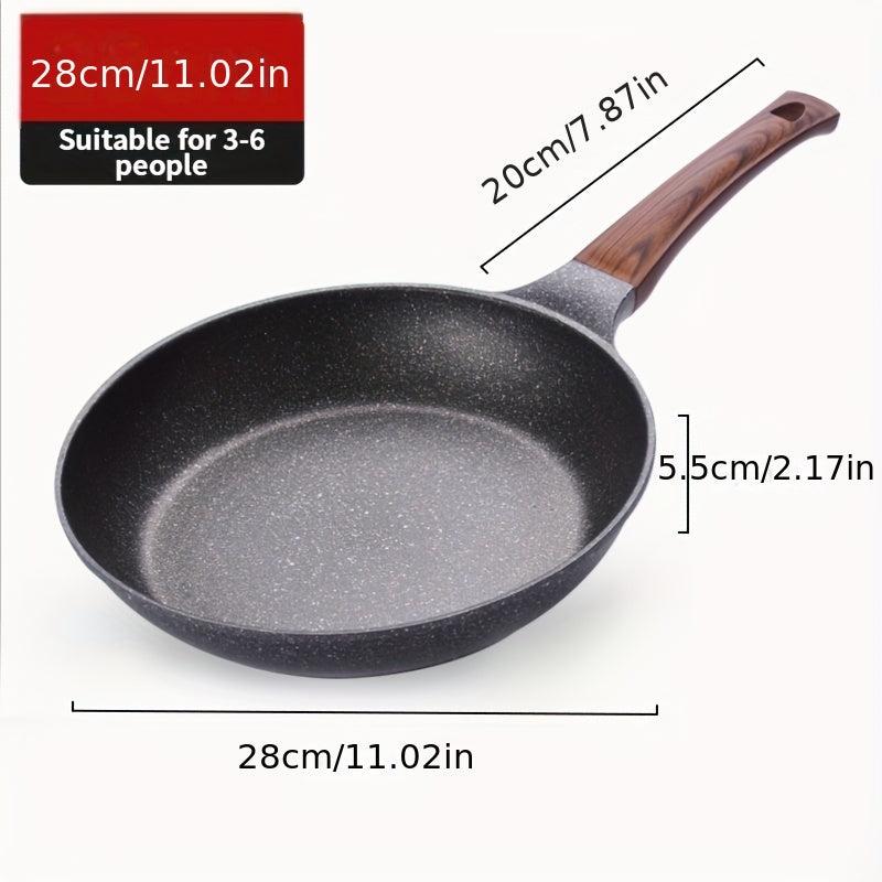 Nonstick Frying Pan With Lid 19-27 Stone Skillet Egg Fry Pan