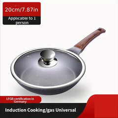Nonstick Frying Pan With Lid 19-27 Stone Skillet Egg Fry Pan