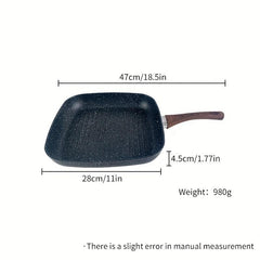 9.4'' Striped Titanium Nonstick Frying Pan - Gas & Induction Compatible