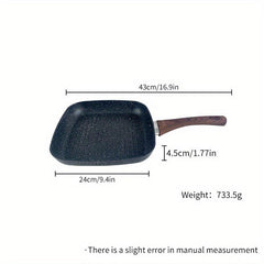 9.4'' Striped Titanium Nonstick Frying Pan - Gas & Induction Compatible