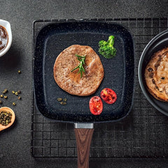 9.4'' Striped Titanium Nonstick Frying Pan - Gas & Induction Compatible