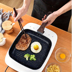9.4'' Striped Titanium Nonstick Frying Pan - Gas & Induction Compatible