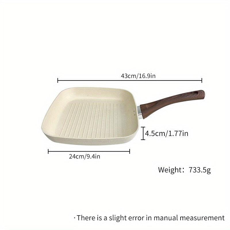 9.4'' Striped Titanium Nonstick Frying Pan - Gas & Induction Compatible
