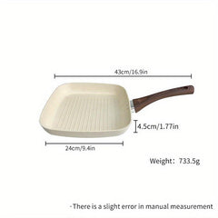 9.4'' Striped Titanium Nonstick Frying Pan - Gas & Induction Compatible