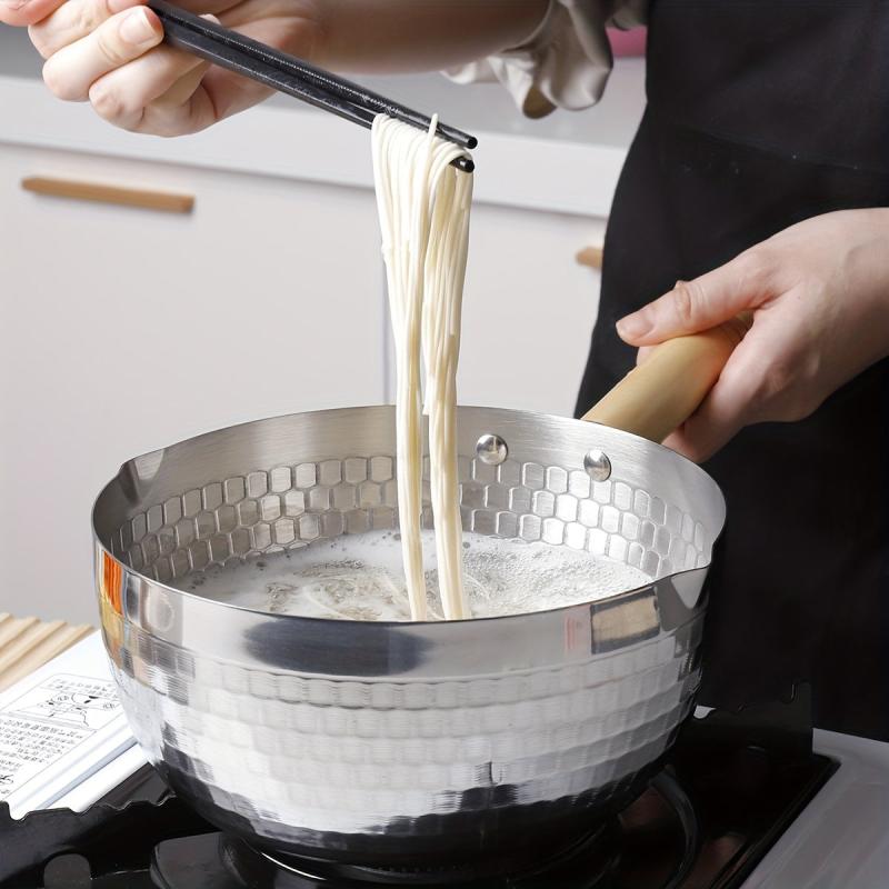 Stainless Steel Yukihira Pot with Wooden Handle