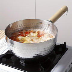 Stainless Steel Yukihira Pot with Wooden Handle