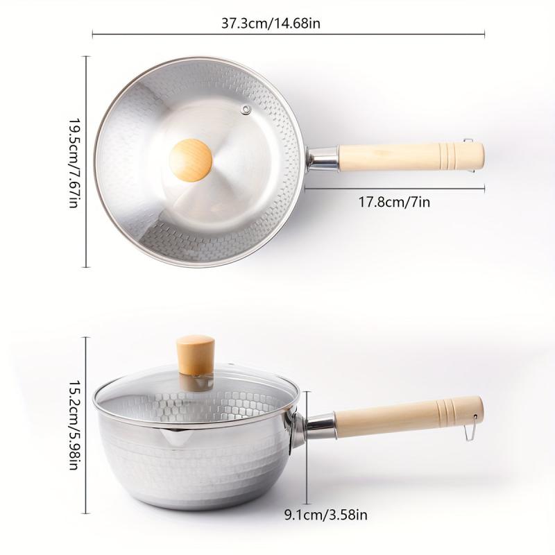 Stainless Steel Yukihira Pot with Wooden Handle
