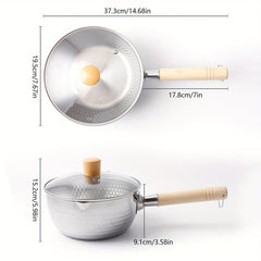 Stainless Steel Yukihira Pot with Wooden Handle