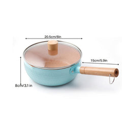 Aluminum Saucepan with Lid for Saucier Cooking