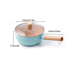 Aluminum Saucepan with Lid for Saucier Cooking