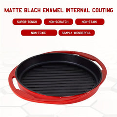 Enameled Cast Iron Frying Pan 24 Non Stick Skillet Pancake Pan