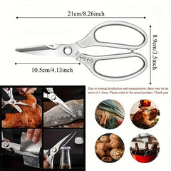 Kitchen Scissors Stainless Steel Multifunctional Food Shears Ultra Sharp Utility