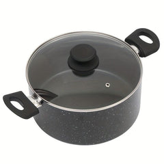 Aluminum Stockpot with Lid for Gas Stovetop and Induction Cooker
