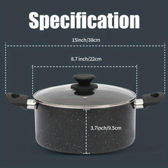 Aluminum Stockpot with Lid for Gas Stovetop and Induction Cooker