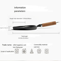 Nonstick Cast Iron Omelette Pan for Home Cooking