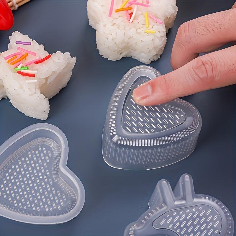 6 Onigiri Molds & 1 Rice Paddle - Japanese Sushi Makers