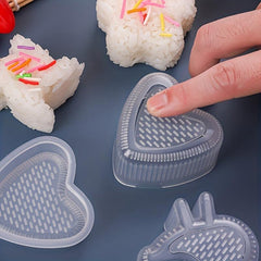 6 Onigiri Molds & 1 Rice Paddle - Japanese Sushi Makers