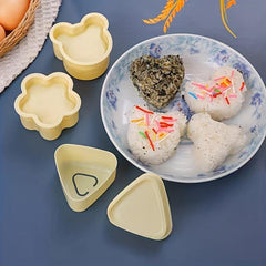6 Onigiri Molds & 1 Rice Paddle - Japanese Sushi Makers