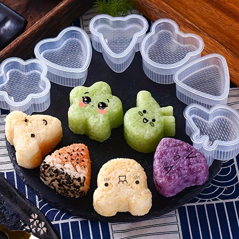 6 Onigiri Molds & 1 Rice Paddle - Japanese Sushi Makers