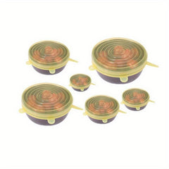 6-Pack Fresh Keeping Bowl Cover Reusable Lids