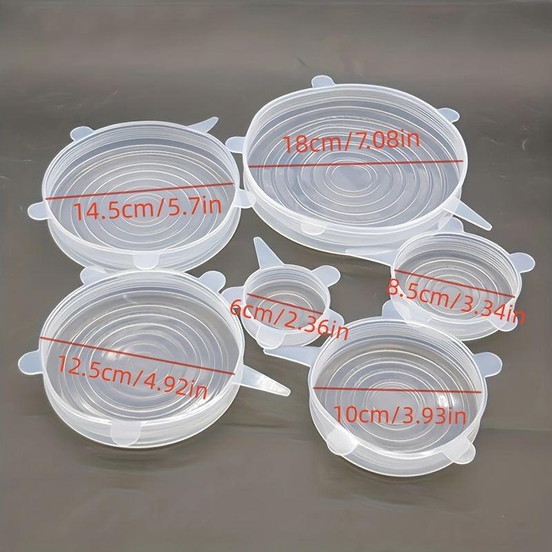6-Pack Fresh Keeping Bowl Cover Reusable Lids