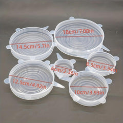 6-Pack Fresh Keeping Bowl Cover Reusable Lids