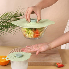 6pcs Silicone Fresh Keeping Lid Sealing Bowl Cup Food Lunch Box