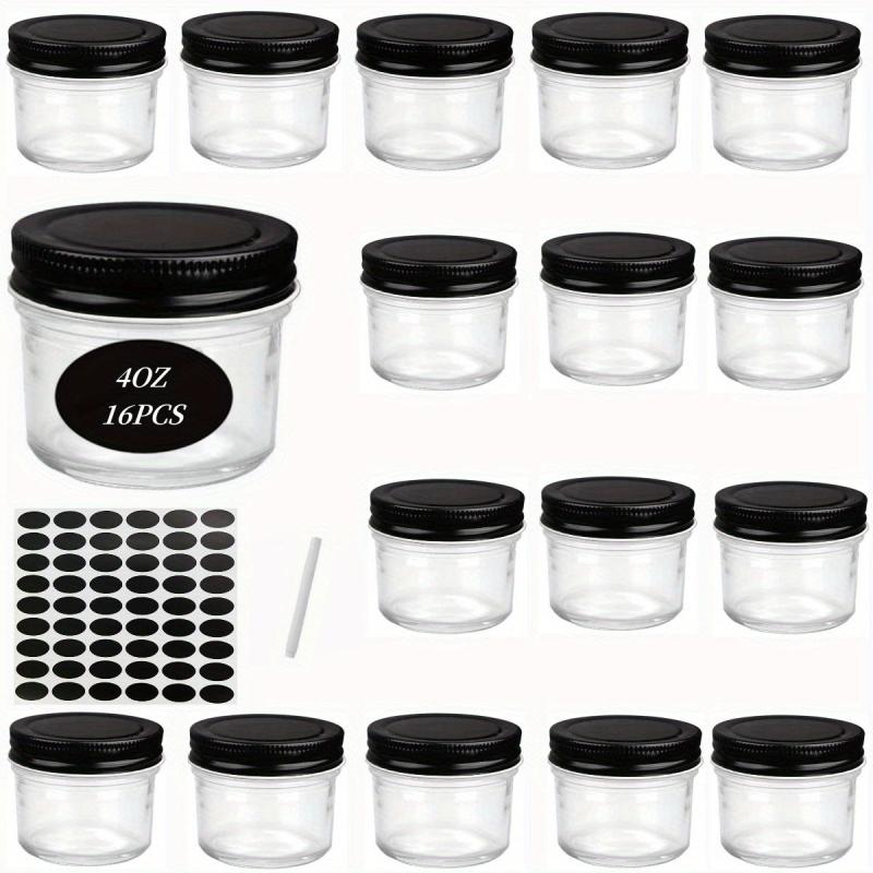 24 Pack Glass Jars With Airtight Lids - For Pickles, Pudding, Yogurt
