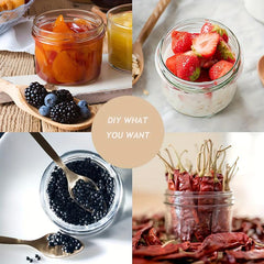 24 Pack Glass Jars With Airtight Lids - For Pickles, Pudding, Yogurt