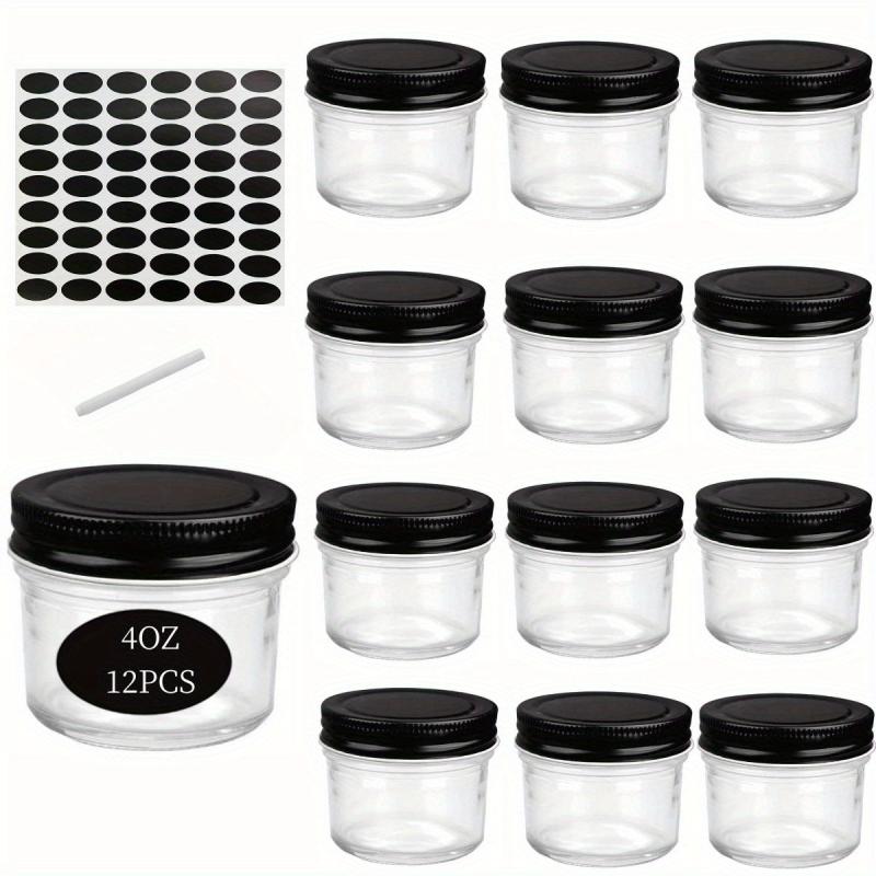 24 Pack Glass Jars With Airtight Lids - For Pickles, Pudding, Yogurt