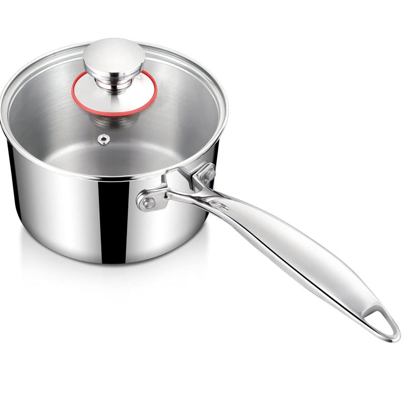 Stainless Steel Saucepan with Lid 16cm Kitchen Utensils